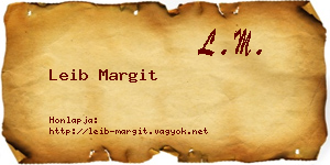 Leib Margit névjegykártya
